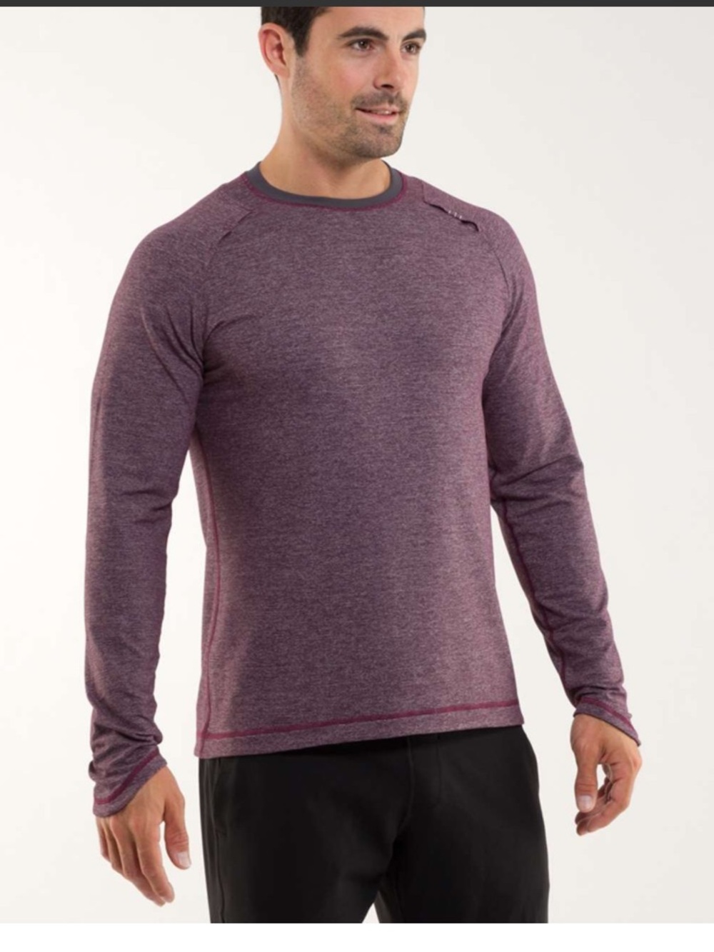 lululemon athletica Long Sleeve Run Shirt - Plum Heather